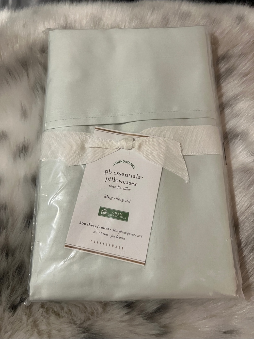 Pottery Barn Essentials Light Mint King Pillowcases - Set of 2